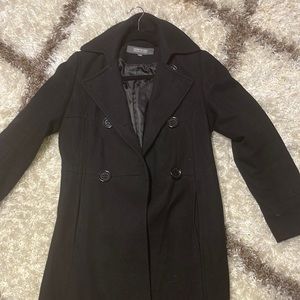Kenneth Cole Reaction Black Pea Coat size 2